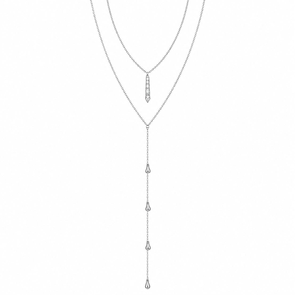 Cascading Drop Y Necklace