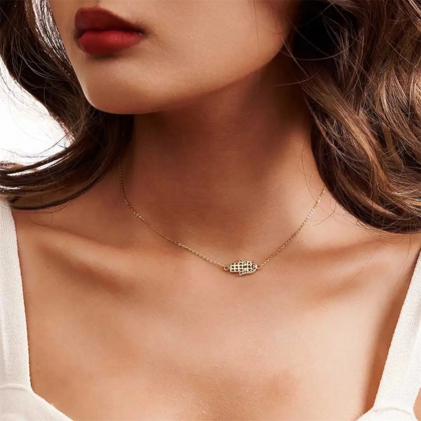 Hamsa Pendant Necklace