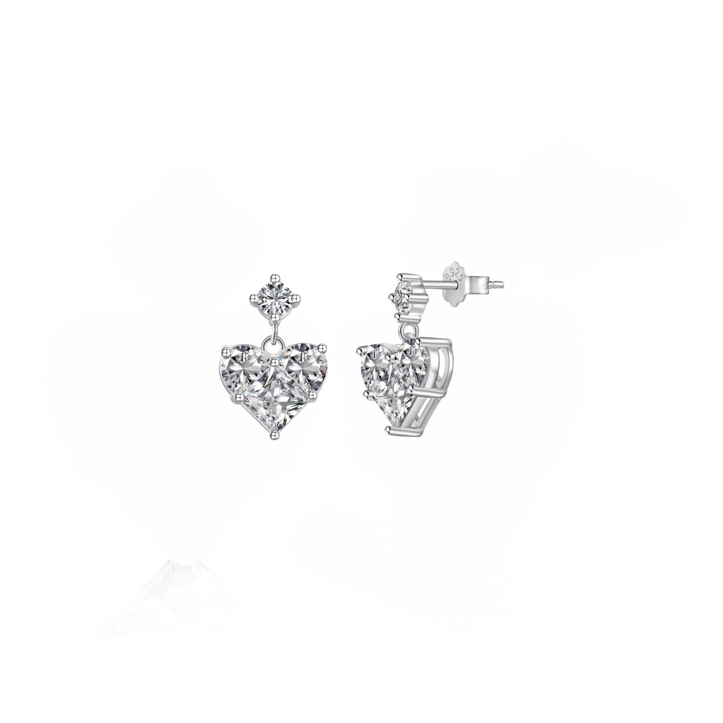 Heart Drop Earrings
