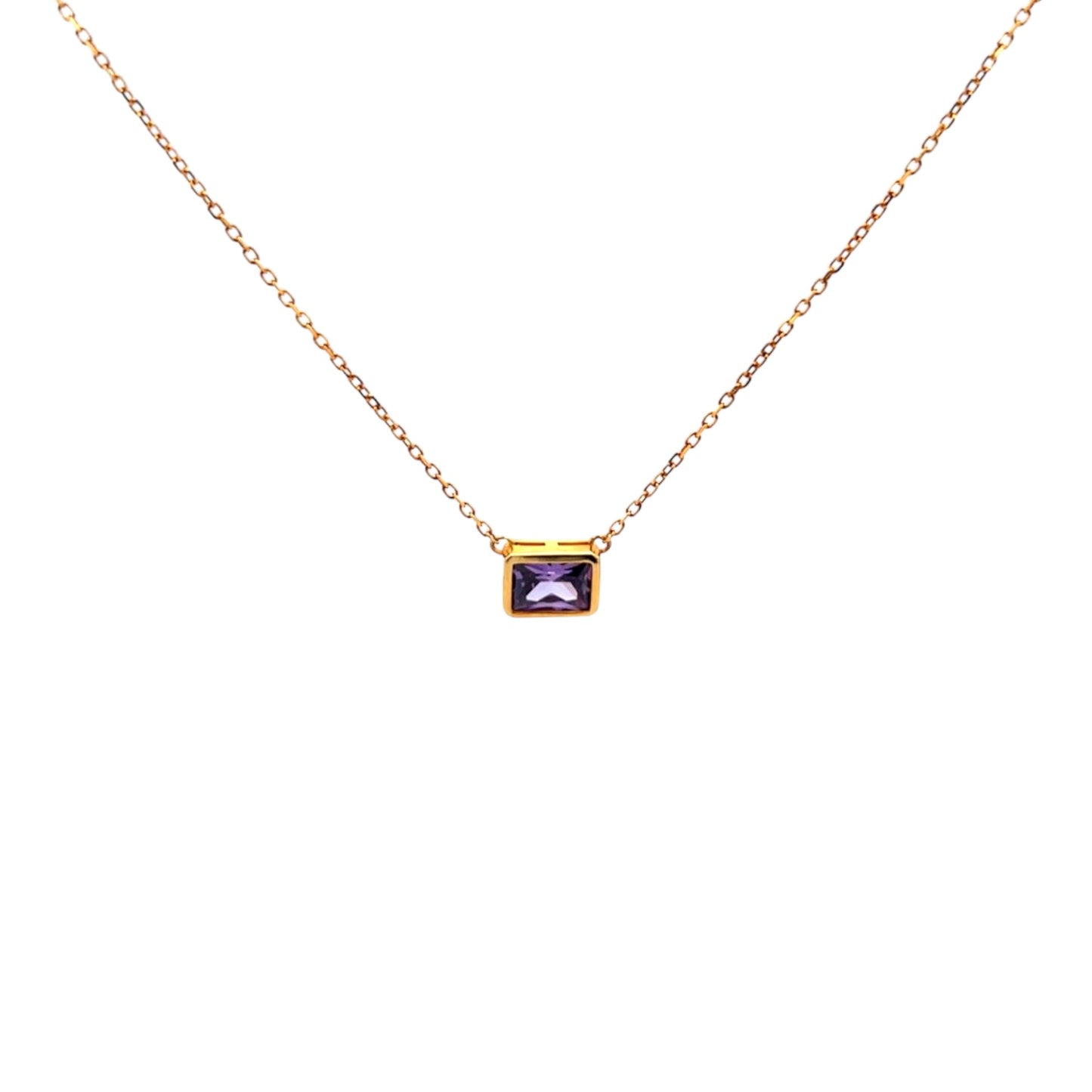 Rectangle Stone Necklace