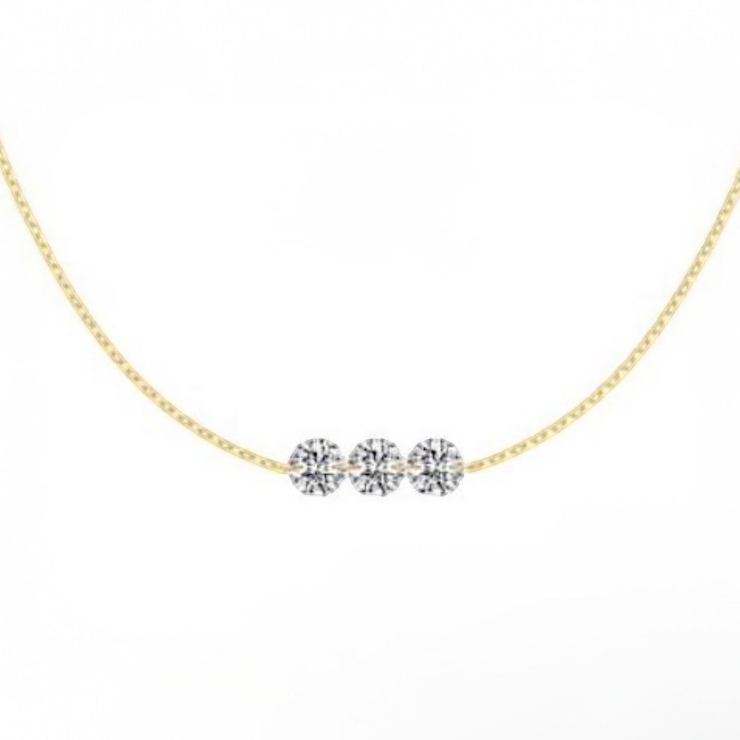 Triple Stone Necklace