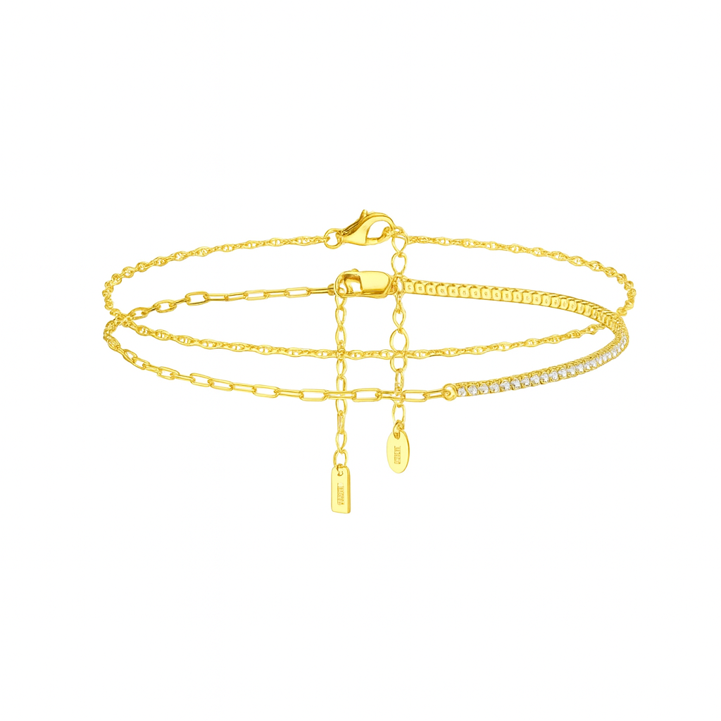 Gold Double Chain Anklet