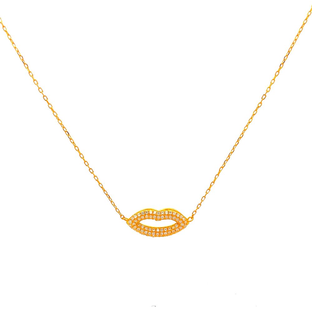 Sparkling Lips Necklace