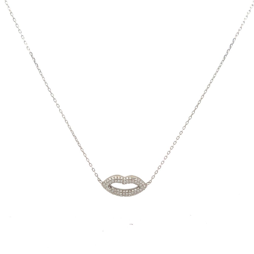 Sparkling Lips Necklace