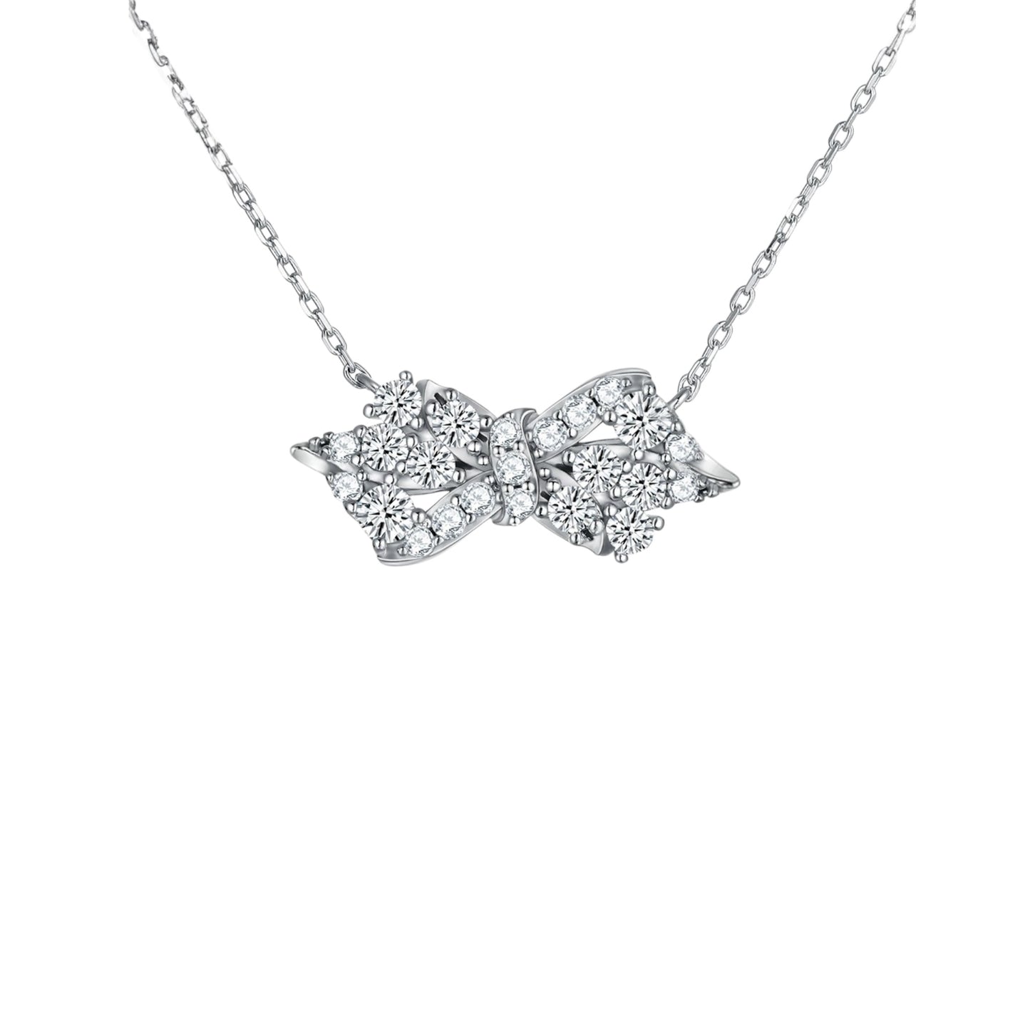Sparkling Bow Necklace