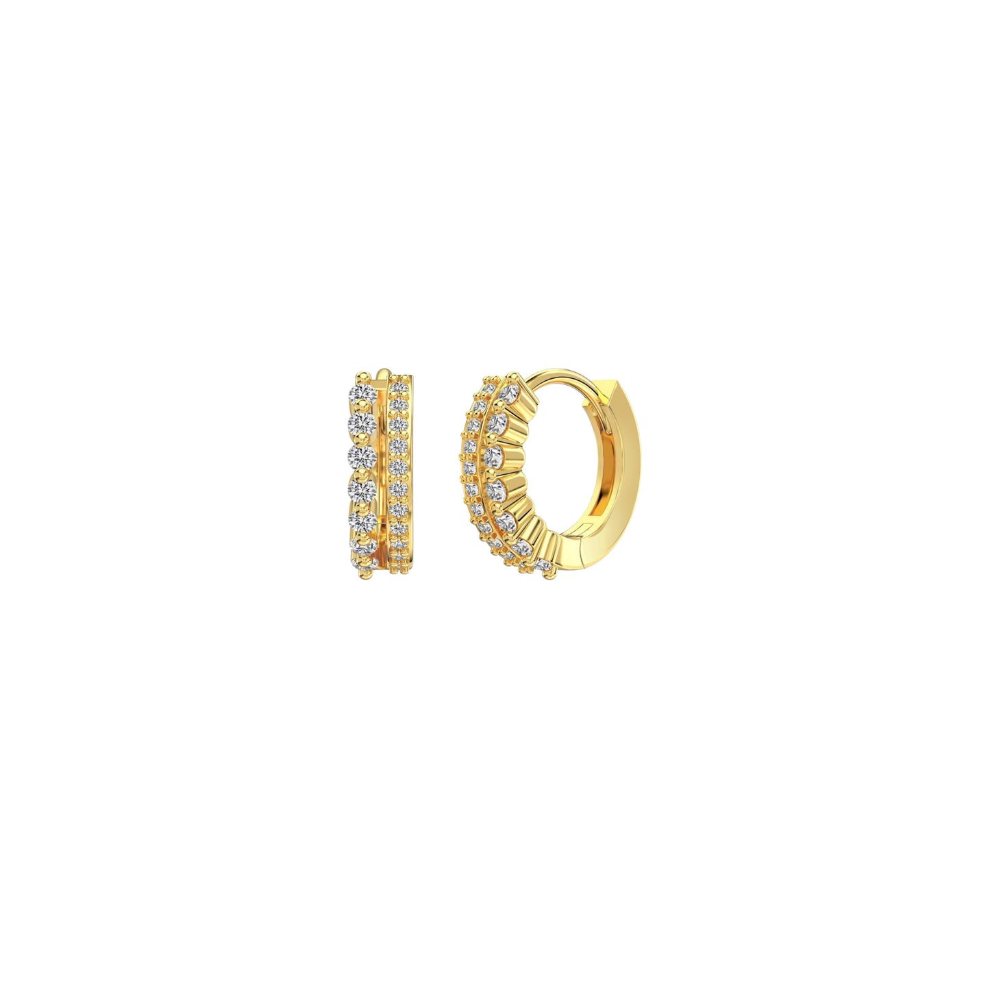 Double Row Hoop Earrings