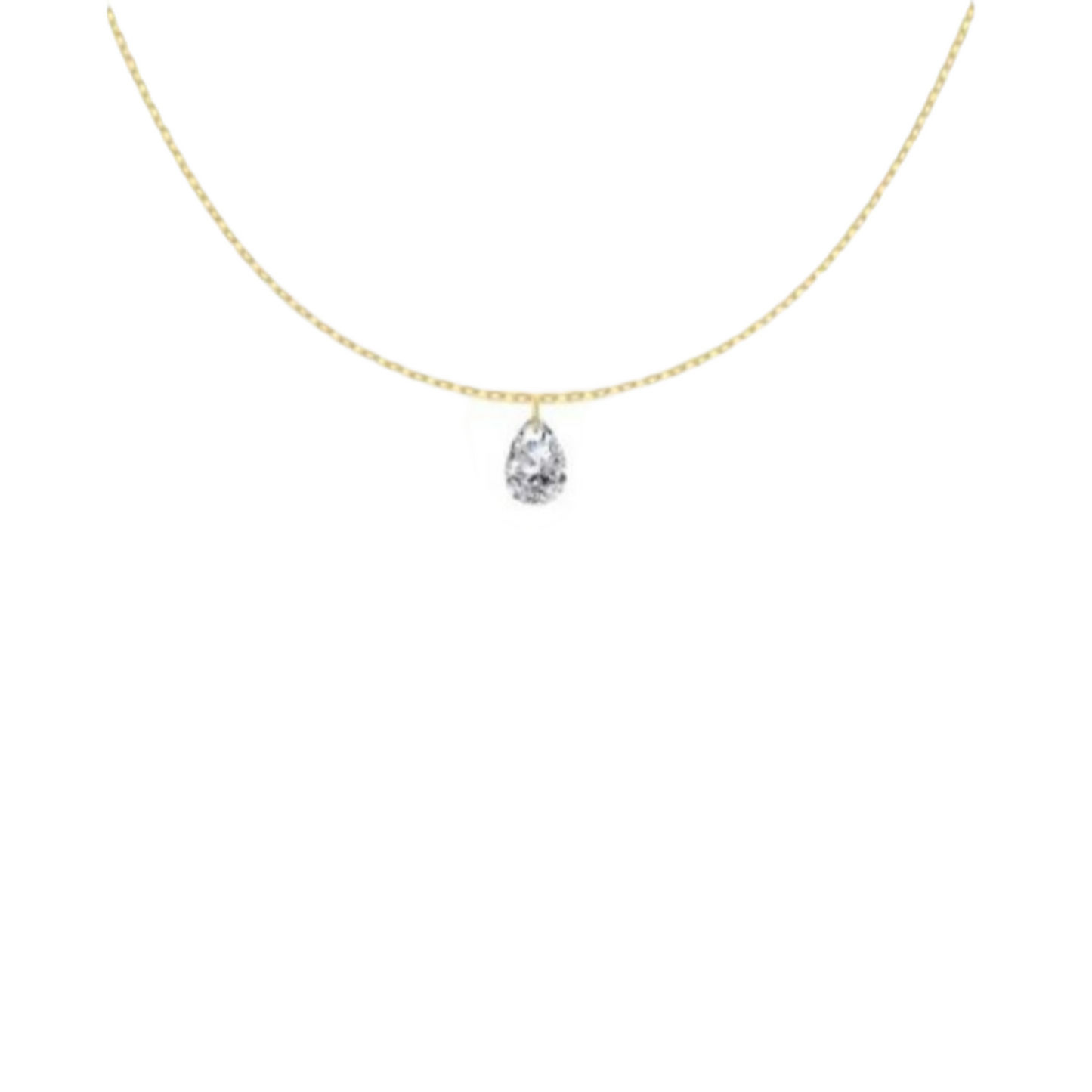 Pear Stone Pendant Necklace