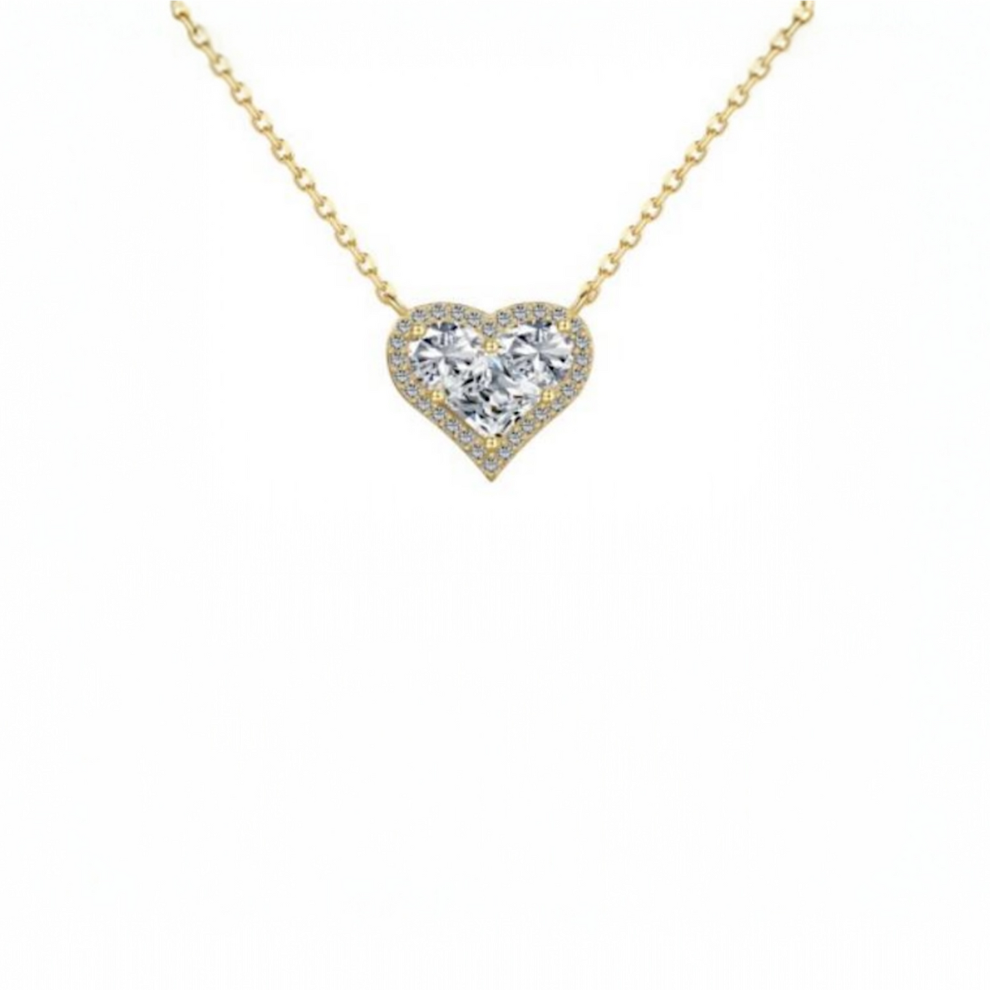 Gold Heart Pendant Necklace
