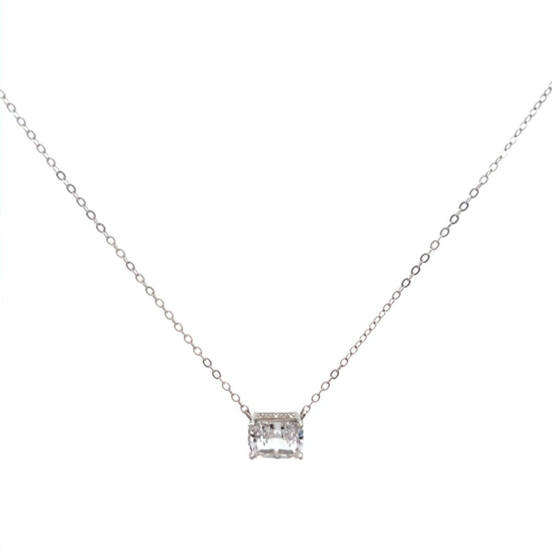 Radiant Rectangle Pendant Necklace