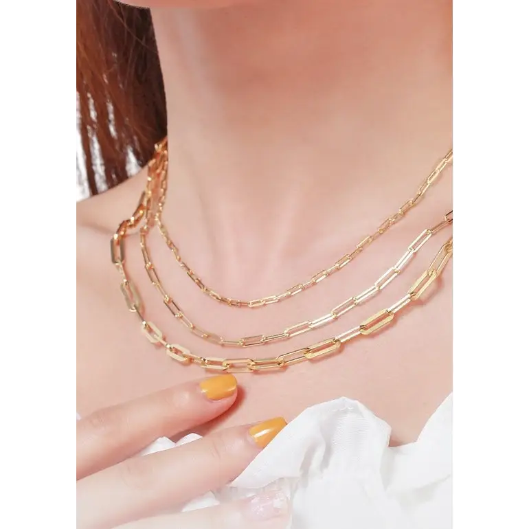Gold Layered Link Chain Necklace Necklaces