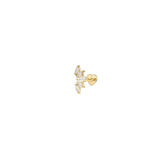 Gold Marquise Arc Stud Earring Earrings