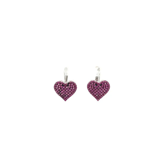 Heart Earrings Pink Earrings