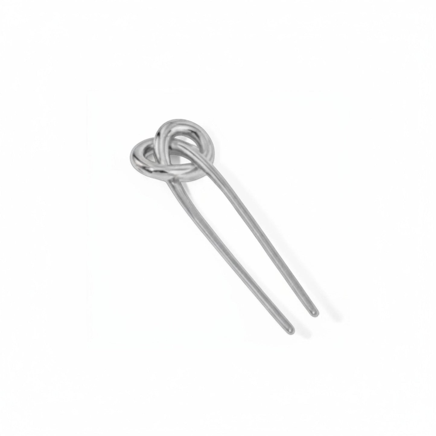 Knot hair pin in gold and silver toned stainless steel
