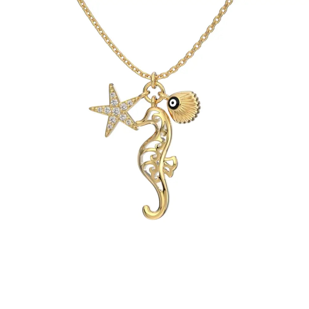 Ocean Story Charm Necklace Necklaces