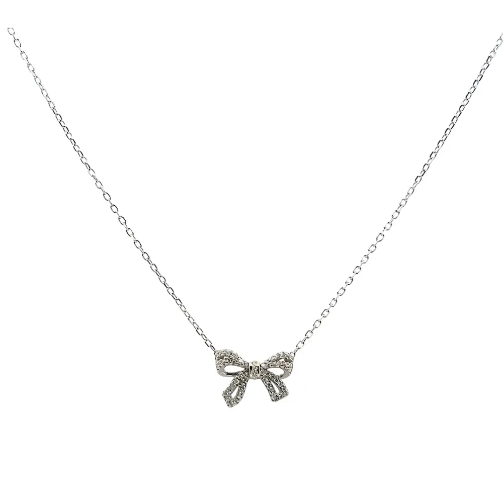 Shimmer Bow Necklace Necklaces