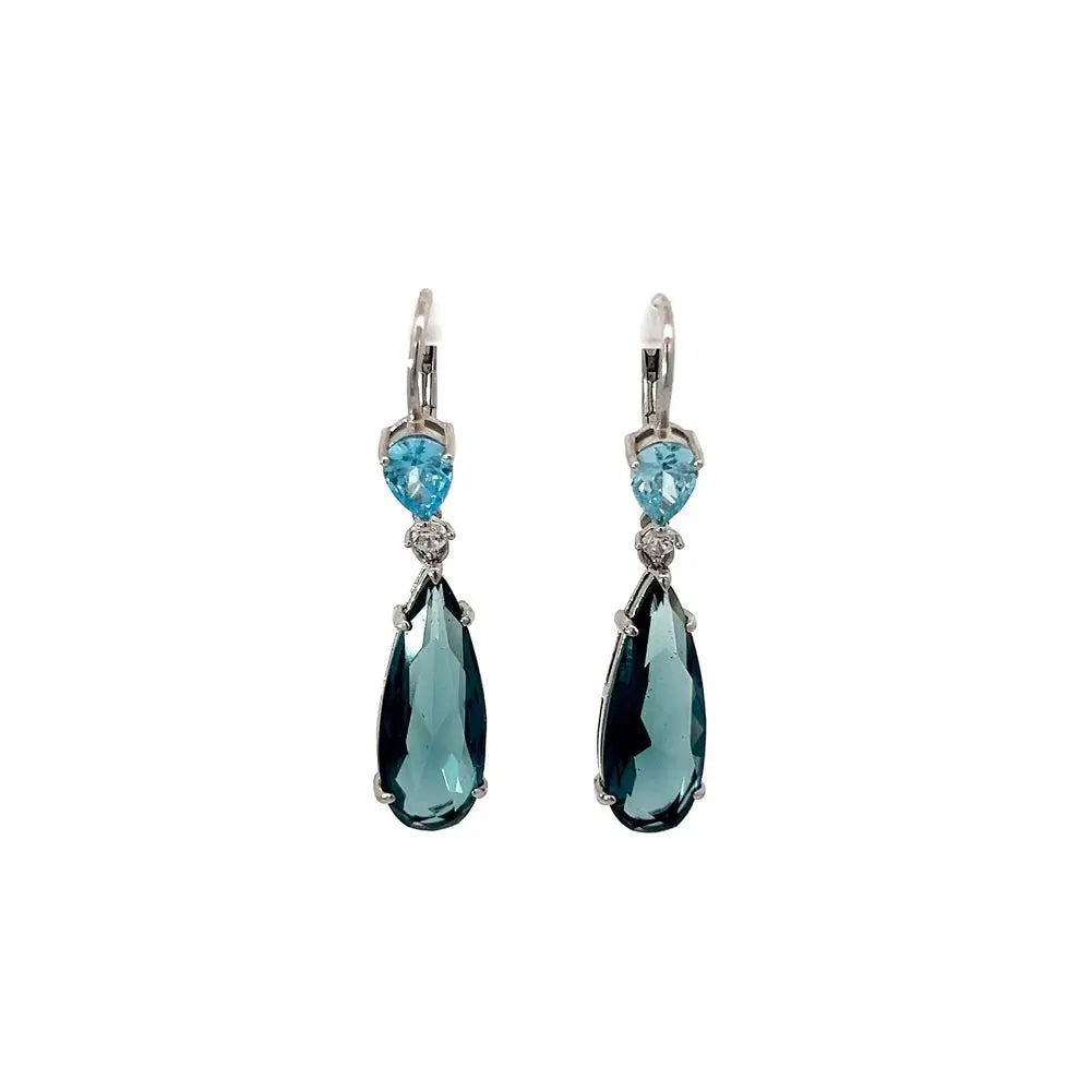 Teardrop Earrings Blue Earrings