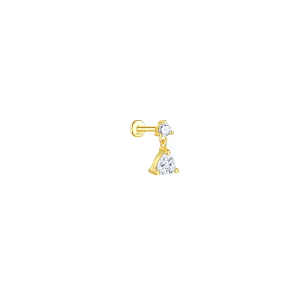 Triangle Glimmer Stud Helix Friendly Earrings