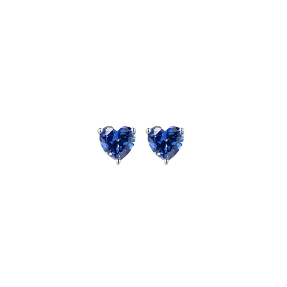 Yellow Heart Stud Earrings Blue, Silver, Pink Earrings