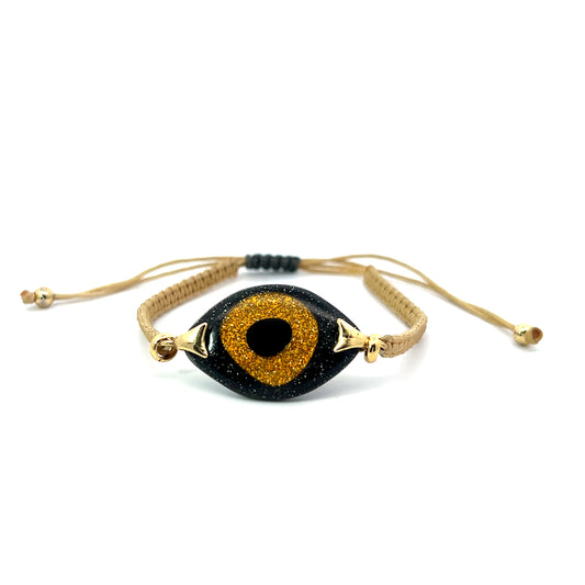 Golden Evil Eye Glitter Bracelet