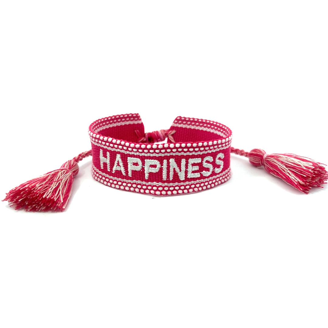 Pink HAPPINESS Bracelet