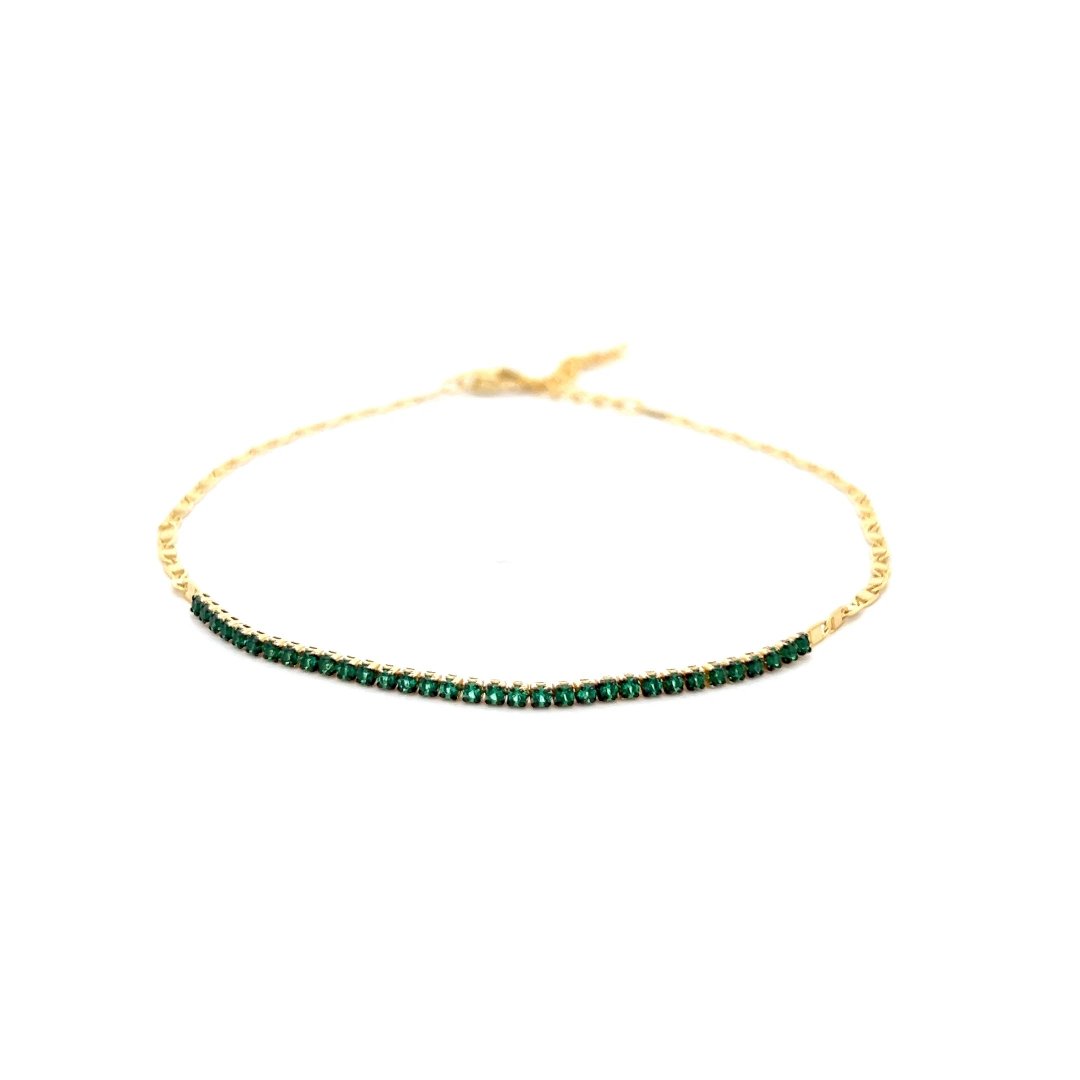 Green Sparkle Anklet