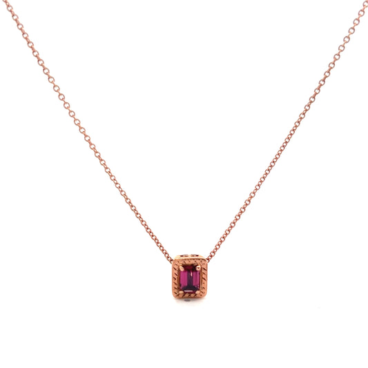 Rhodolite Rose Gold Necklace