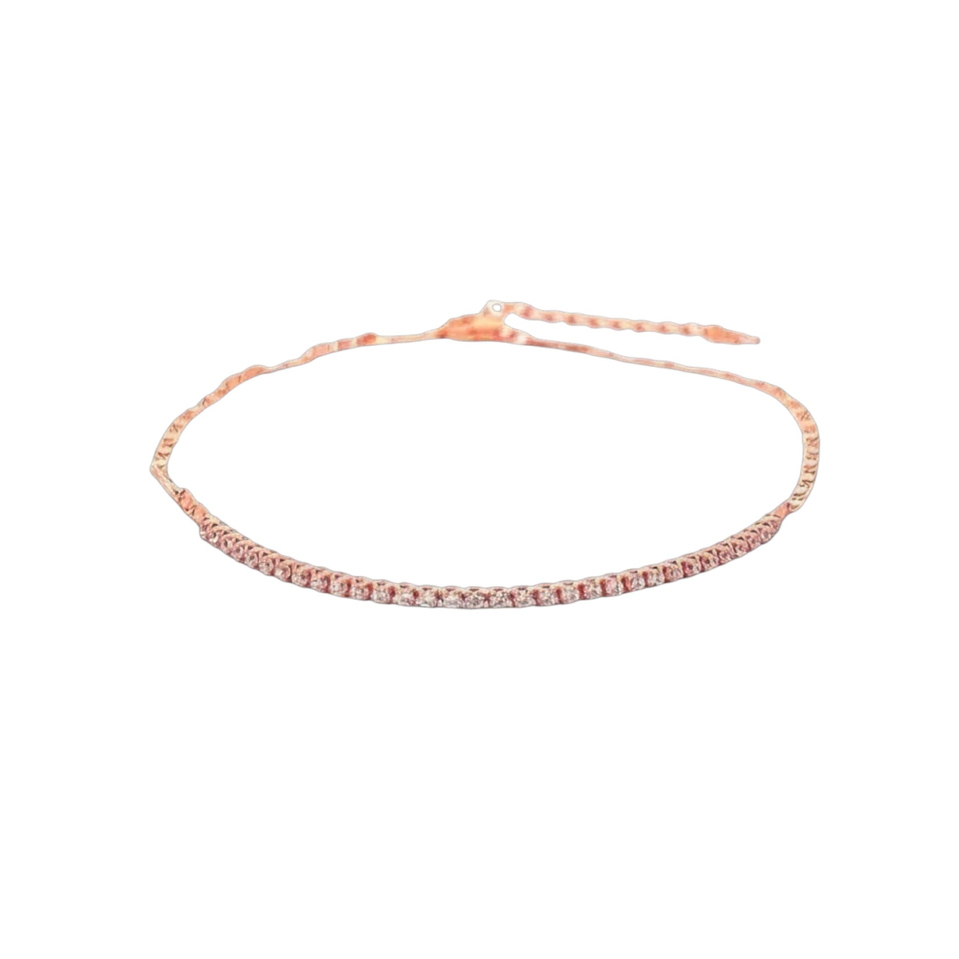 Clear Sparkle Rose Gold Anklet - rose gold chain with clear zirconia stones by Scandal Kiss