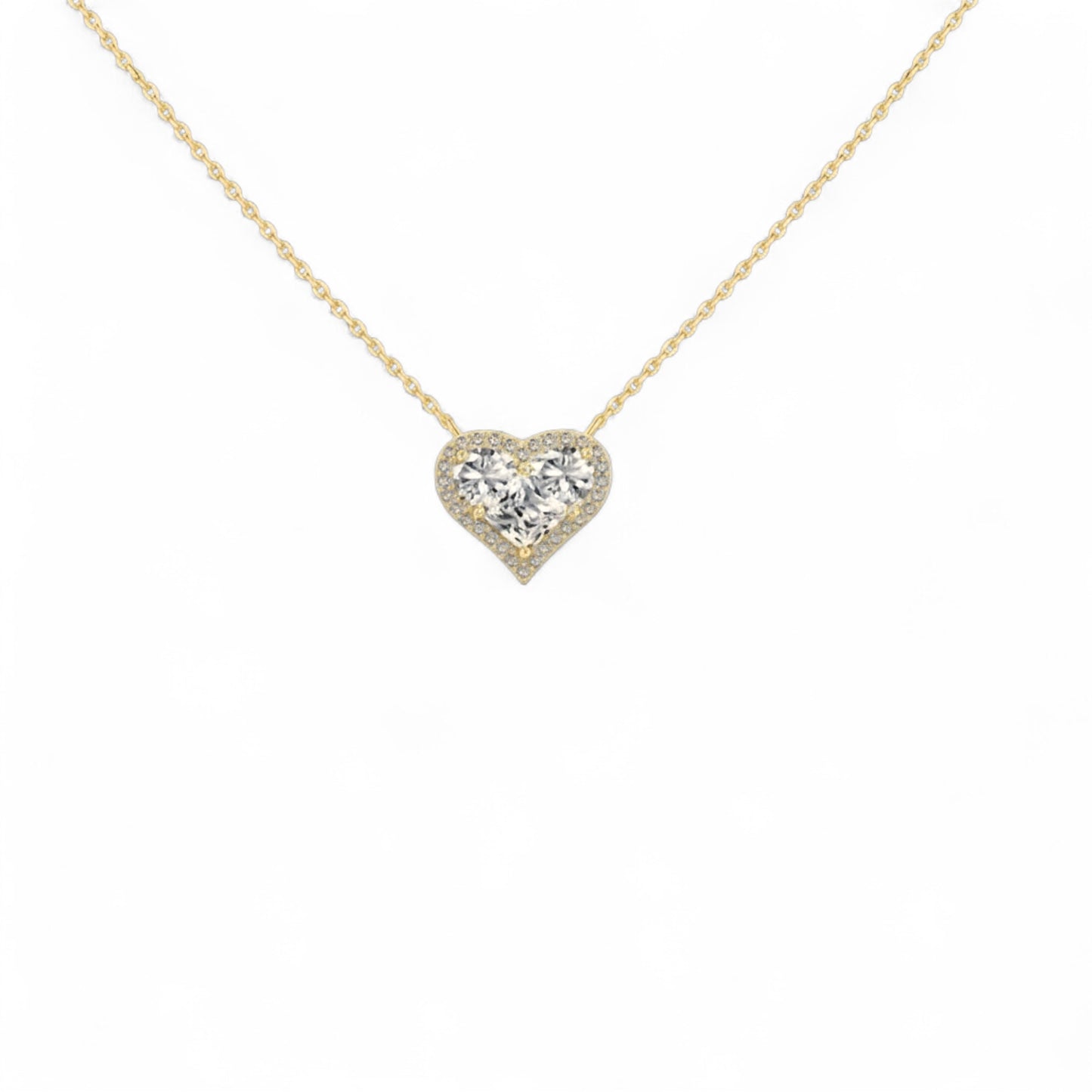 Gold Heart Pendant Necklace