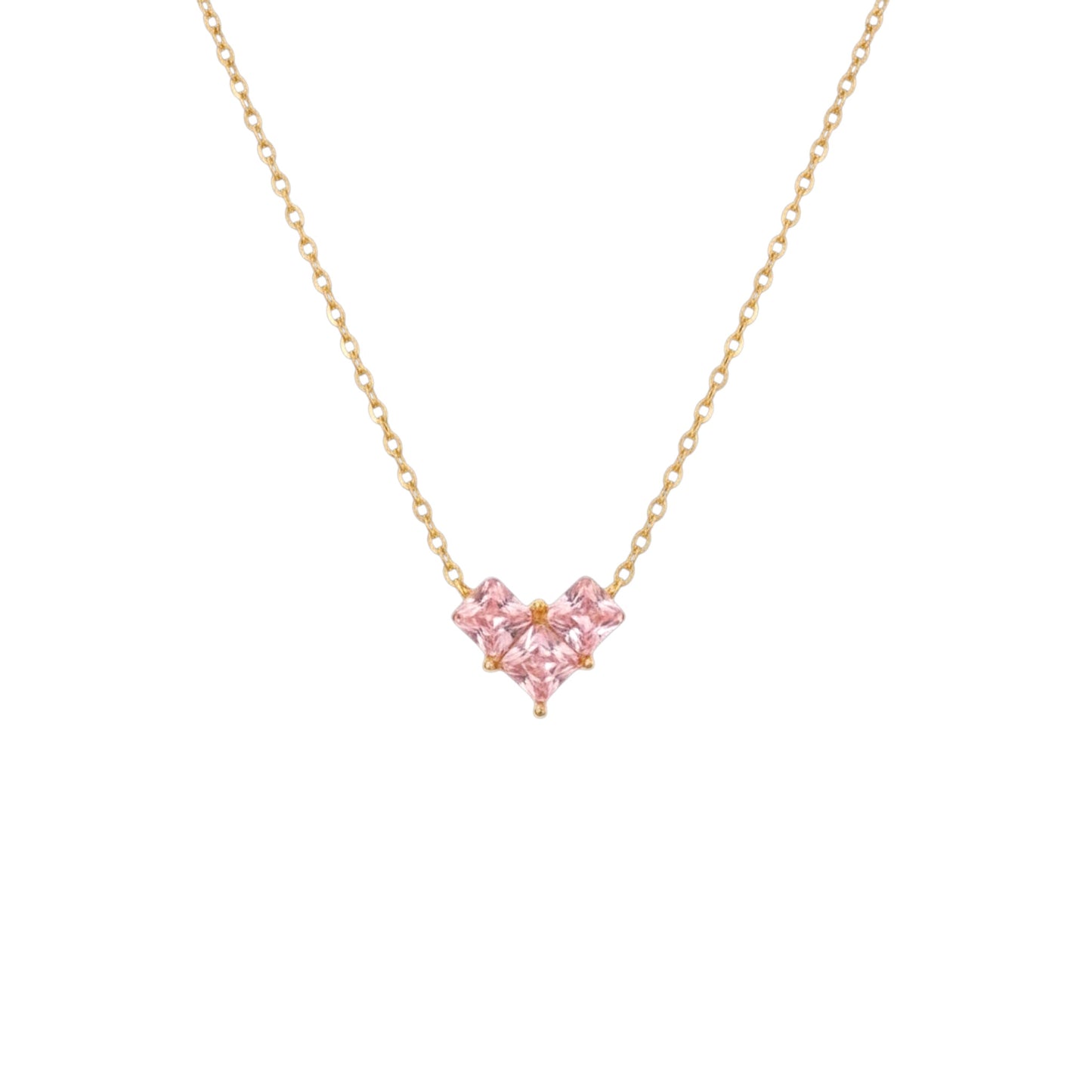 Pink Heartstone Necklace