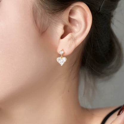 Heart Drop Earrings