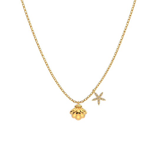 Star and Shell Pendant Necklace
