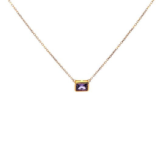 Rectangle Stone Necklace