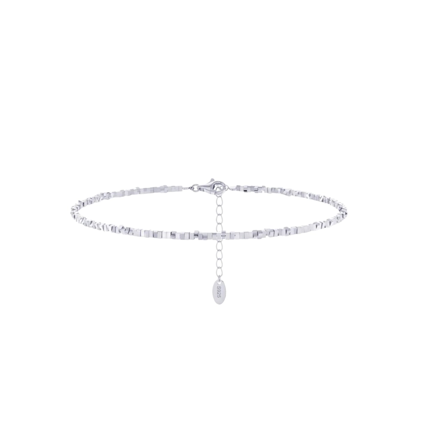 Luxe Silver Twist Anklet