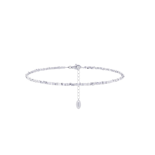 Luxe Silver Twist Anklet