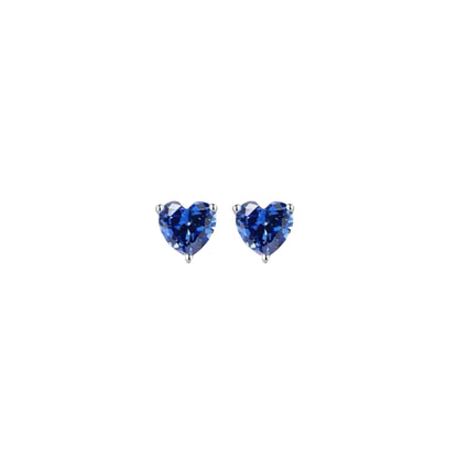 Blue Heart Studs