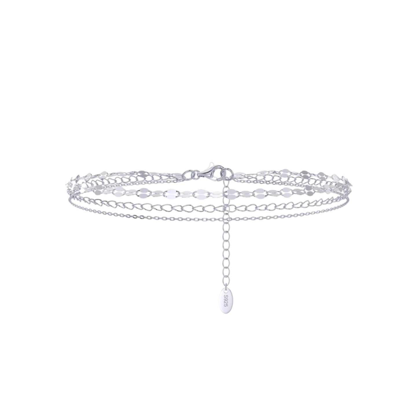 Multi-Strand Silver Anklet