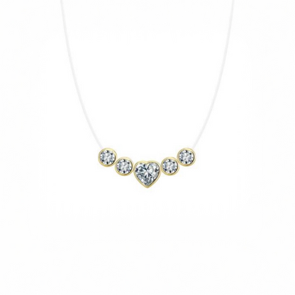 Heart and Stone Illusion Necklace