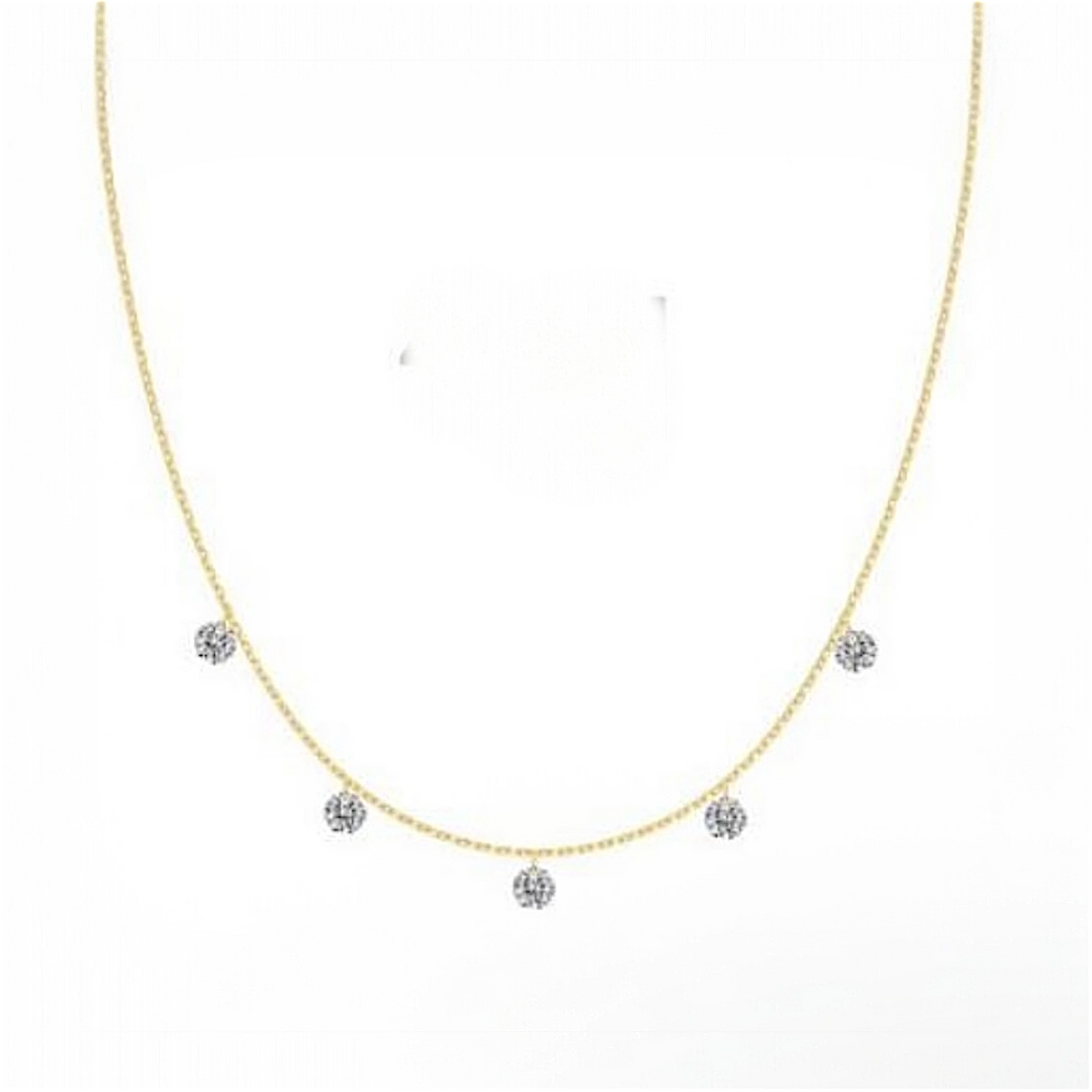 Gold Stone Pendant Necklace