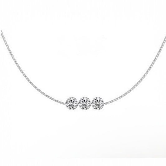 Triple Stone Necklace
