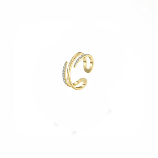 Gold Sparkle Adjustable Ring