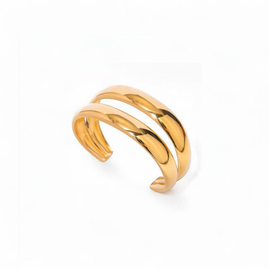 Gold Double Band Bangle