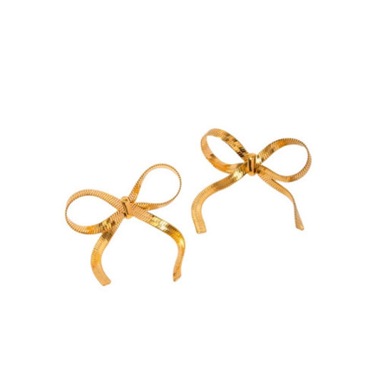 Gold Bow Earrings