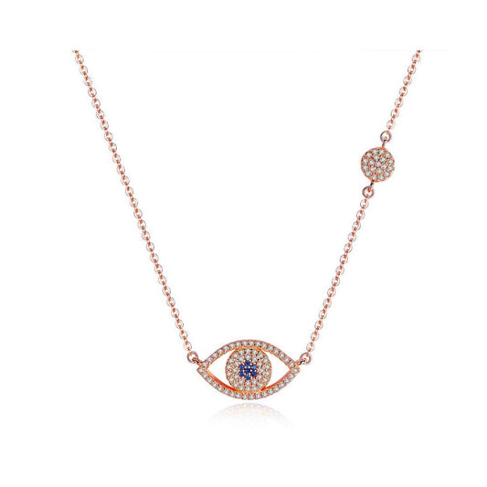 Evil Eye Necklace - Rose Gold