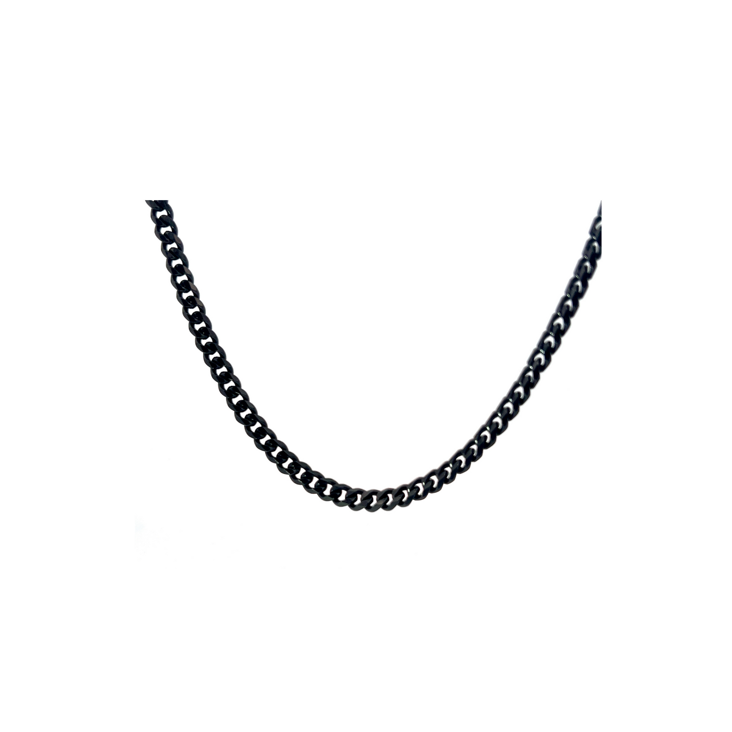 Sleek Black Chain Necklace