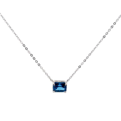 Radiant Rectangle Pendant Necklace