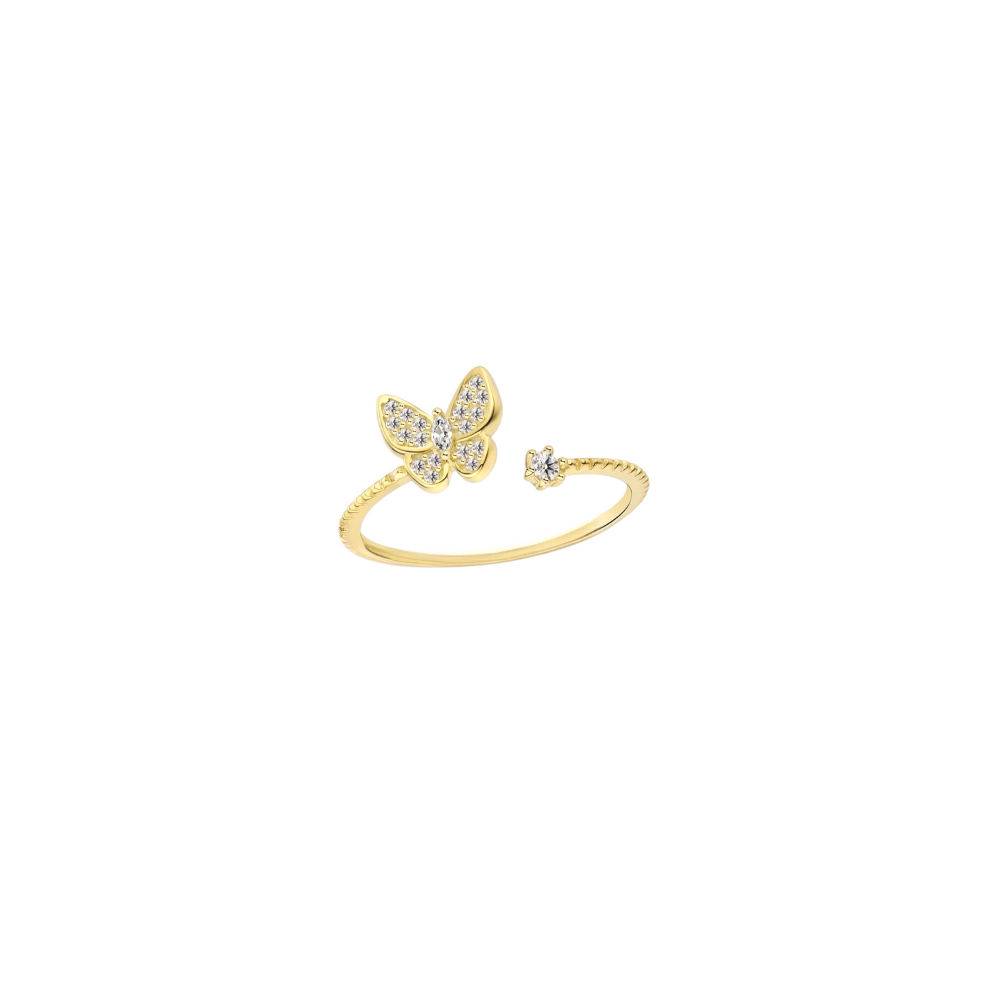 Butterfly Pavé Ring