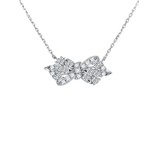 Sparkling Bow Necklace