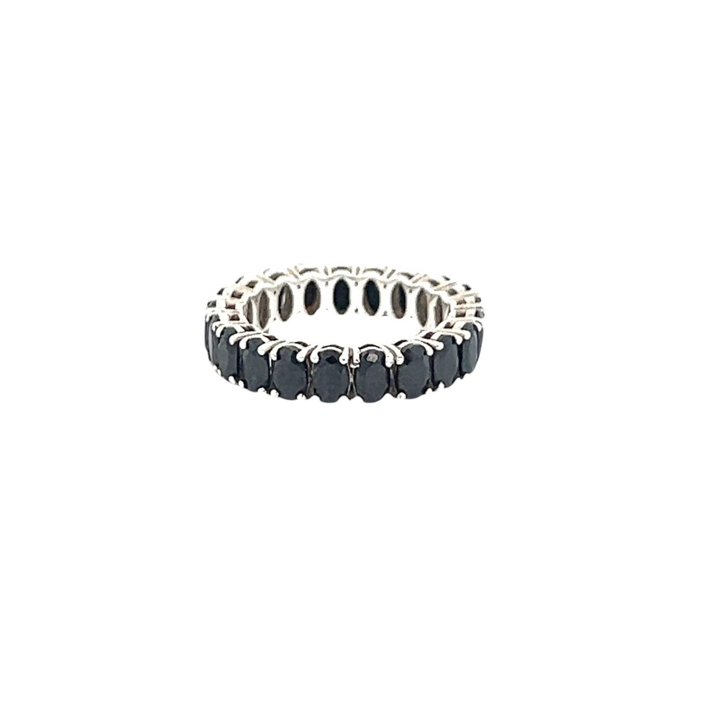 Black Oval Eternity Ring