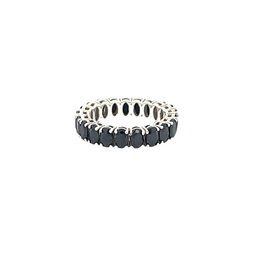 Black Oval Eternity Ring