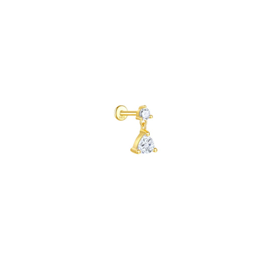 Triangle Glimmer Stud - Helix Friendly